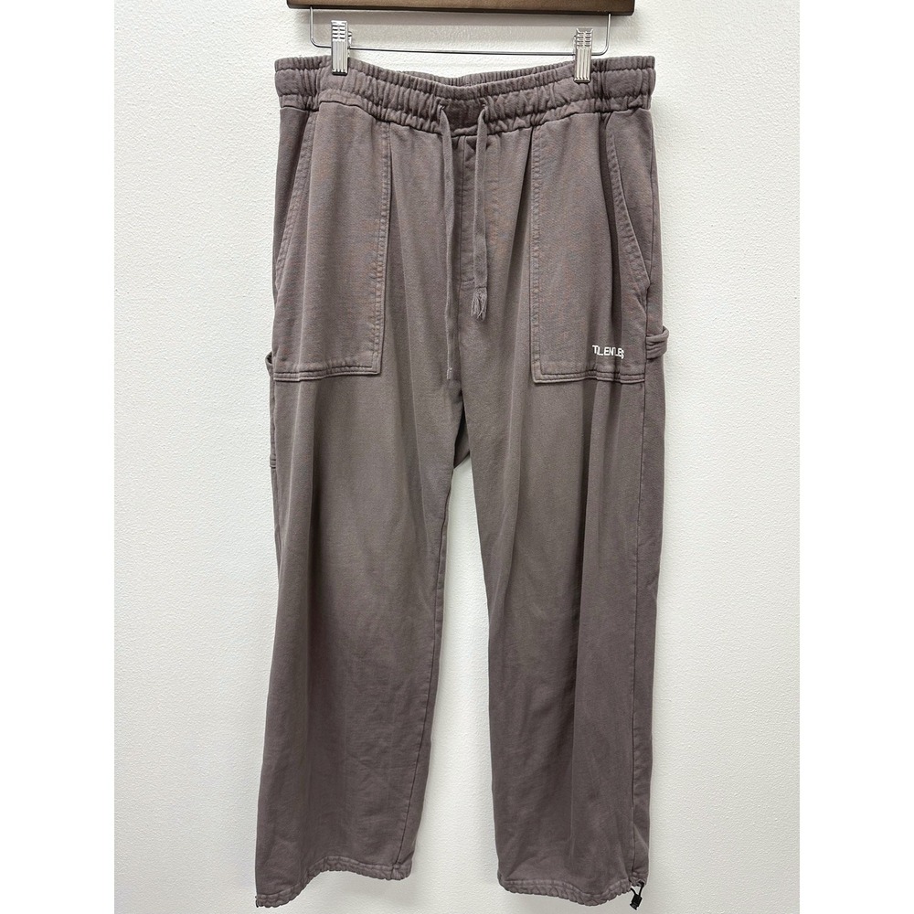 Talentless Patch Pocket Logo Jogger Sweatpants Tan‎ L